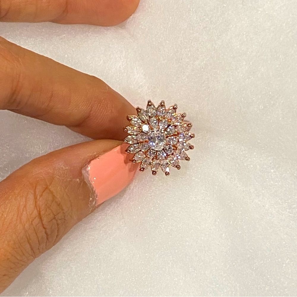 Vintage Style Indian/Pakistani Wedding/Occasion Jewelry Rose Gold Ring